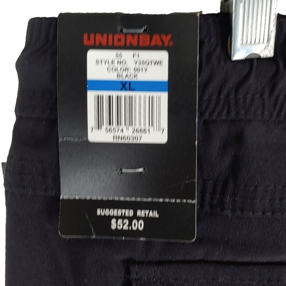 NWT UnionBay $52 Mens XL Black or Gray  Drawstring Joggers - Picture 7 of 11